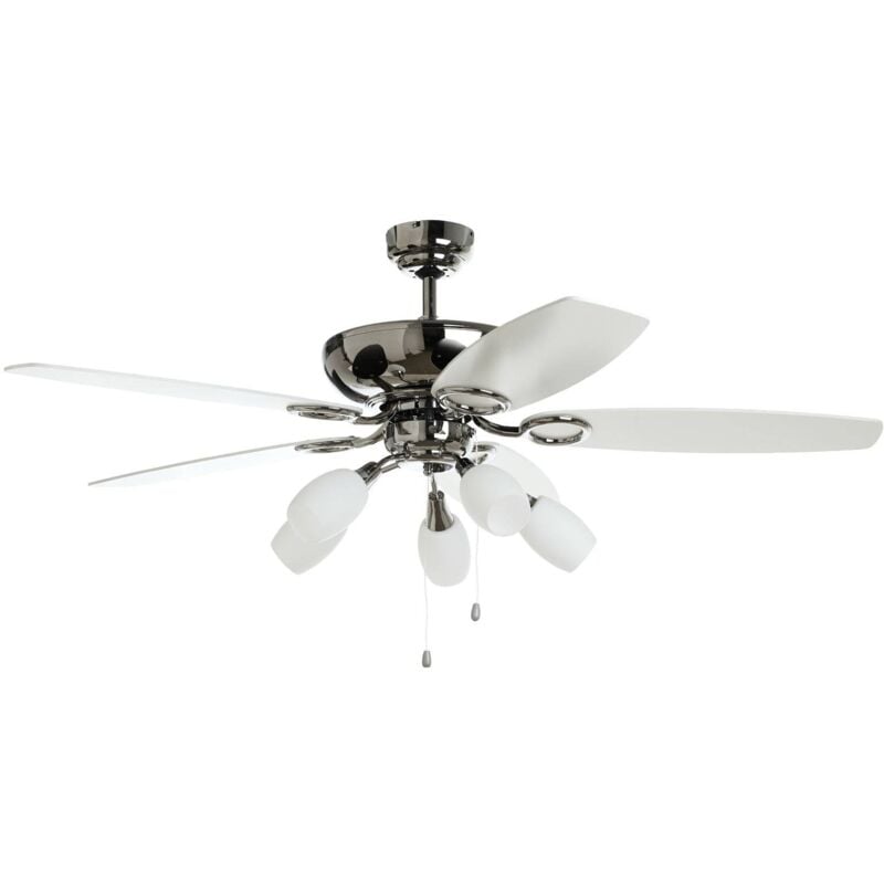 Ceiling Fans With Lighting Cedrik In White Made Of Wood 5 Light Sources E14 A From Lampenwelt Ceiling Fans With Lighting Cedrik In White Made Of Wood 5 Light Sources E14 A From Lampenwelt