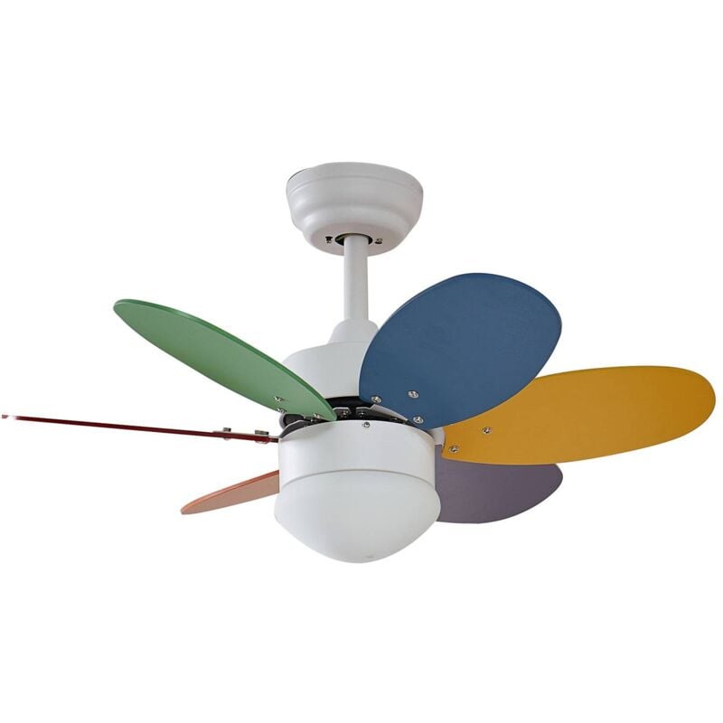 Ceiling Fans with Lighting 'Litur' made of Metal for Children's Room