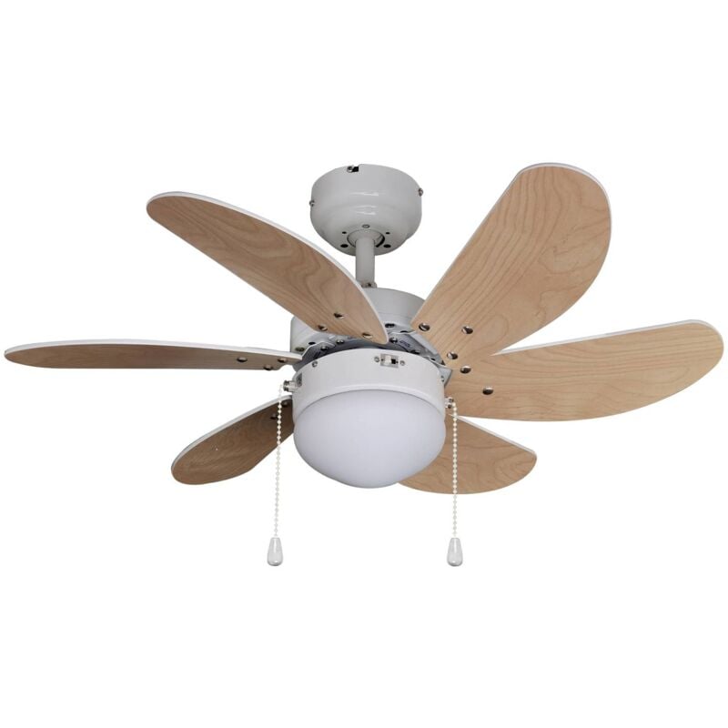 Ceiling Fans with Lighting 'Minja' made of Metal for Living Room & Dining Room