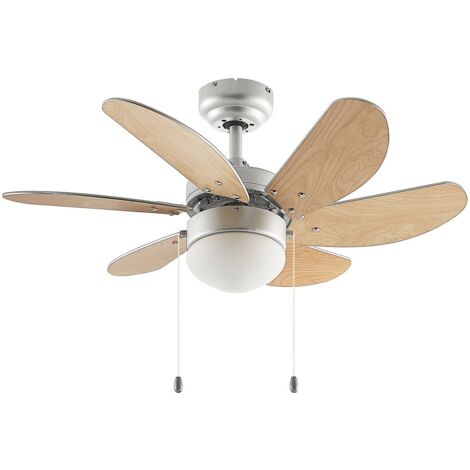 STARLUNA Ceiling Fans with Lighting 'Minja' made of Metal for Living Room & Dining Room