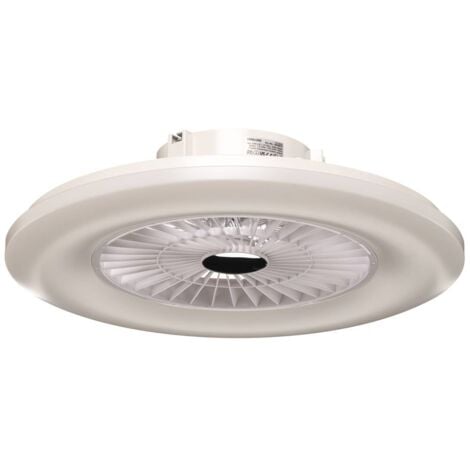 Ceiling Fans with Lighting Narmin dimmable (modern) in White made of Plastic for e.g. Living Room & Dining Room (1 light source,) from Starluna