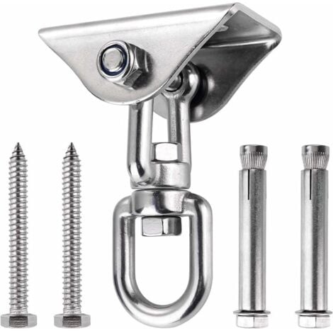 Ceiling Hook, 304 Stainless Steel, 500kg Capacity, 360° Rotation, Hanging Concrete Wood Kit, Hanging Chair, Chandelier, Hammock, Yoga
