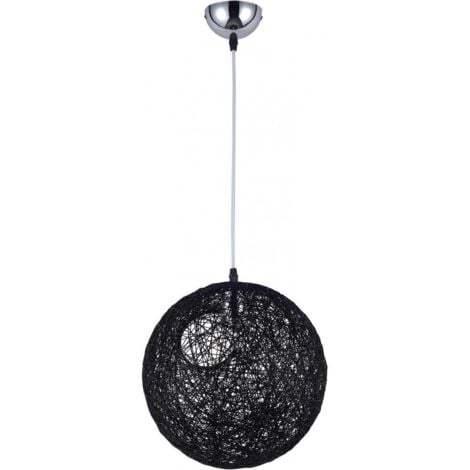 Ceiling Lamp - Ball Design Pendant Lamp - Rope - Wanton Black