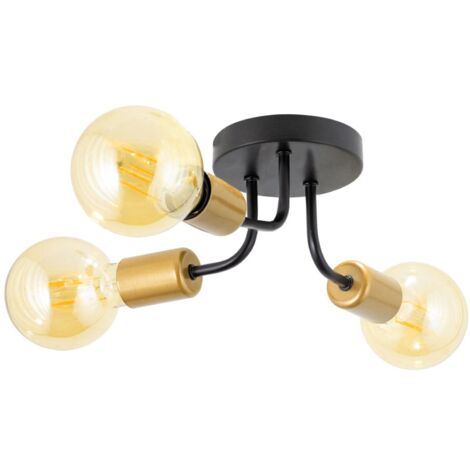 Ceiling Lamp Chandelier TOOLIGHT APP1117-3C Black Gold Metal E27 5-light points
