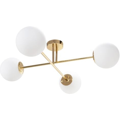 REA Ceiling Lamp Chandelier TOOLIGHT APP1248-4Cp Gold Metal Glass E27 4-light points