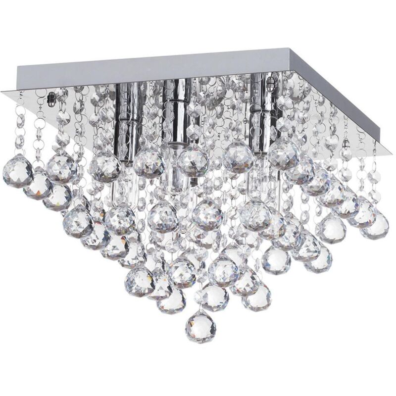 Toolight - Ceiling Lamp Chandelier App515-4c Cristal 40x31cm 4-light Points E14
