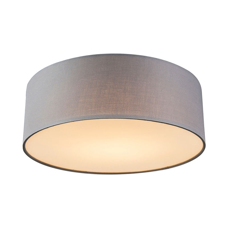 Ceiling lamp gray 30 cm incl. LED - Drum LED