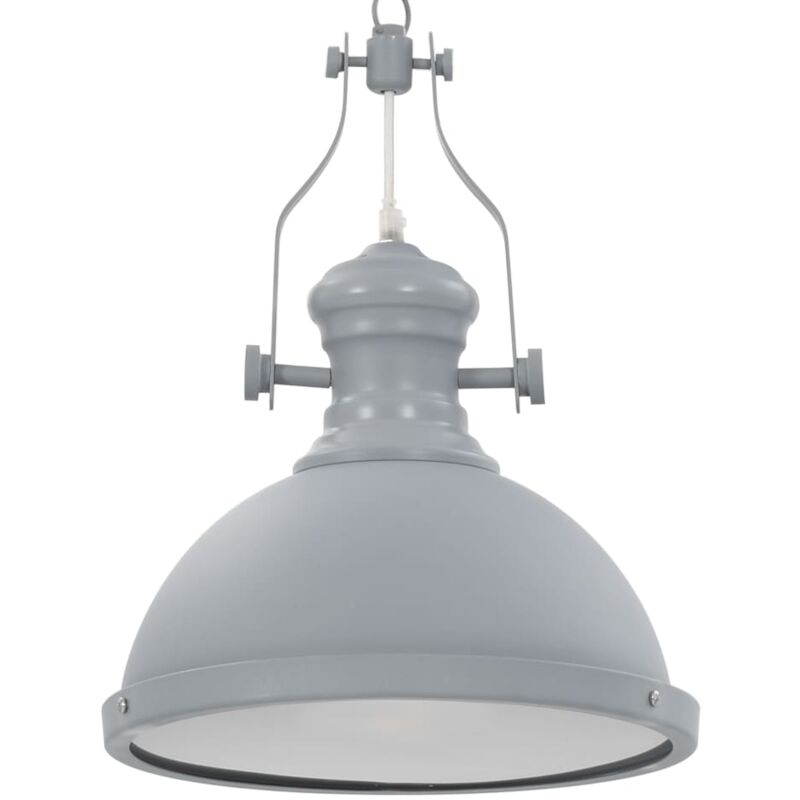 Image of Ceiling Lamp Grey Round E27 Vidaxl