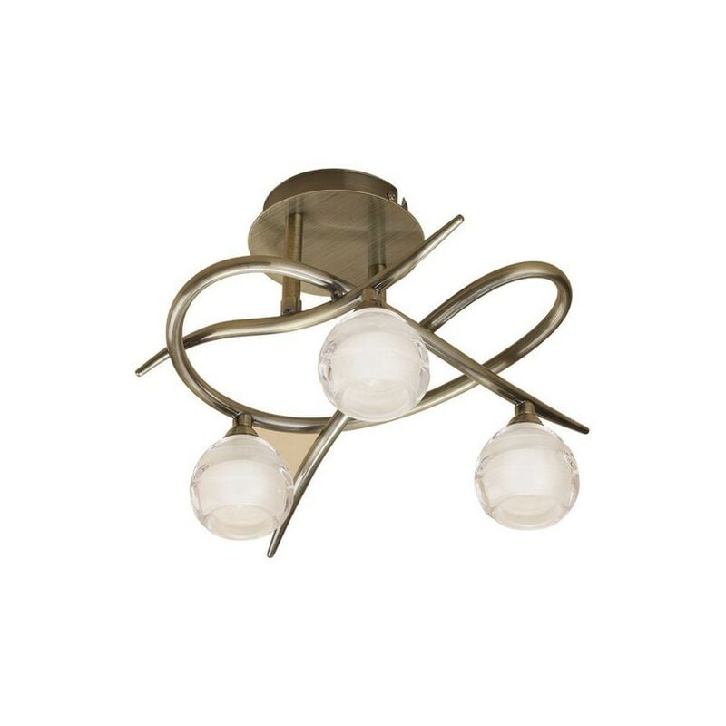 Inspired Mantra - Loop - Ceiling 3 Light G9 eco, Antique Brass