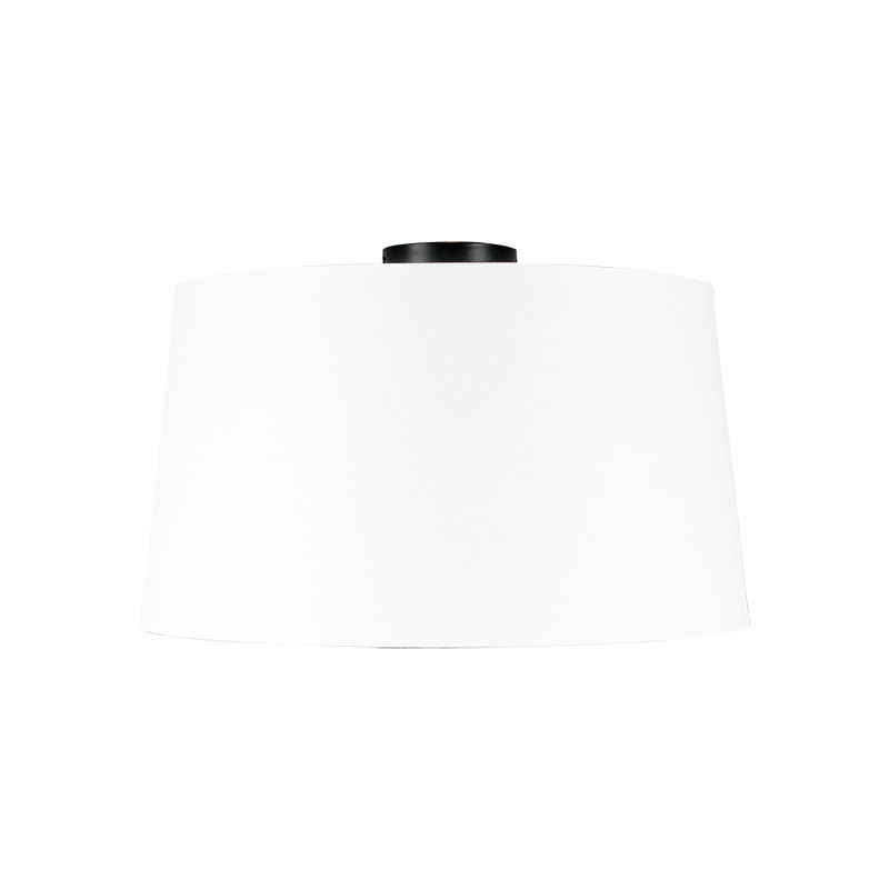 Ceiling Light Matte Black with White Shade 45 cm - Combi