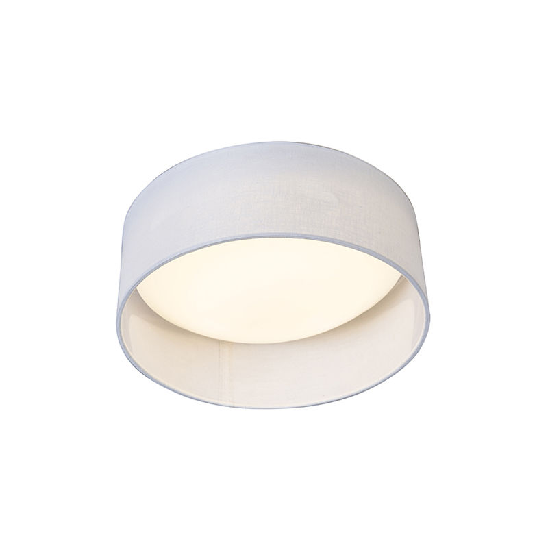 Ceiling Lamp White 28cm incl. LED - Drum Combi