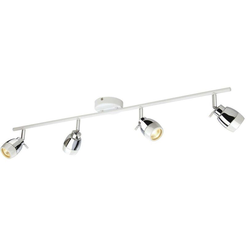 Firstlight - Marine - 4 Light Spotlights Bar Bathroom Ceiling Light White, Chrome IP44, GU10