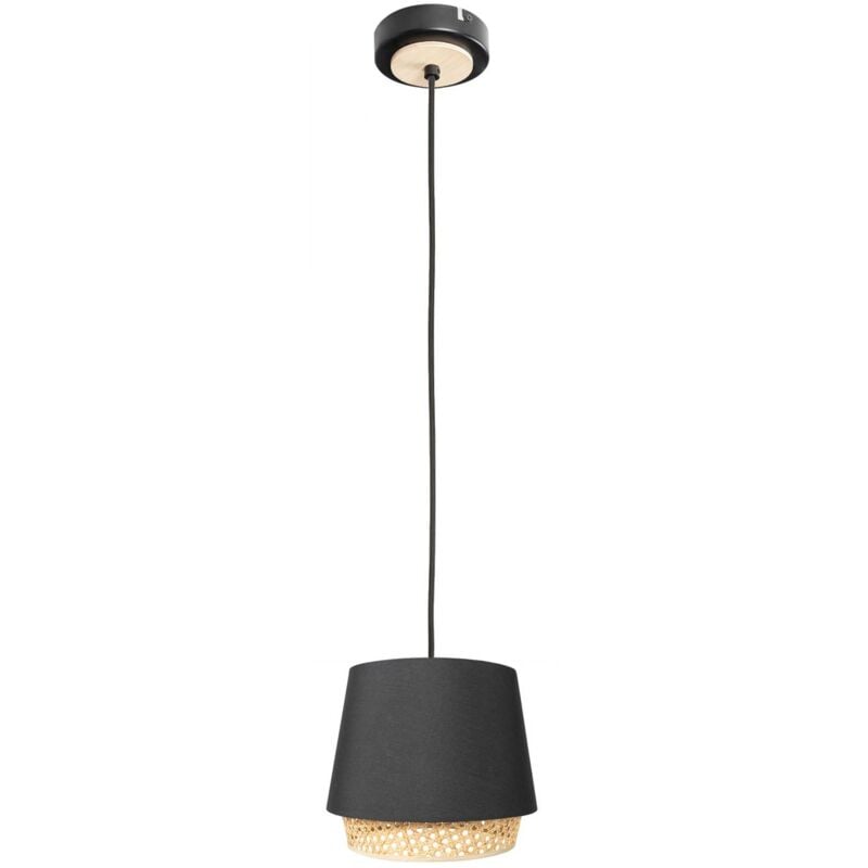 Lindby - Ceiling Light Ananya dimmable) in Black made of Metal for e.g. Living Room & Dining Room (1 light source, E27) from black, light wood