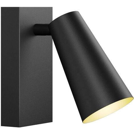 Ceiling Light Angelina dimmable (scandinavian) in Black made of Metal for e.g. Bedroom (1 light source, GU10) from Lucande