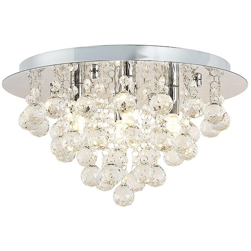 Lindby - Ceiling Lightdimmable 'Antonino' made of Crystal for Living Room & Dining Room