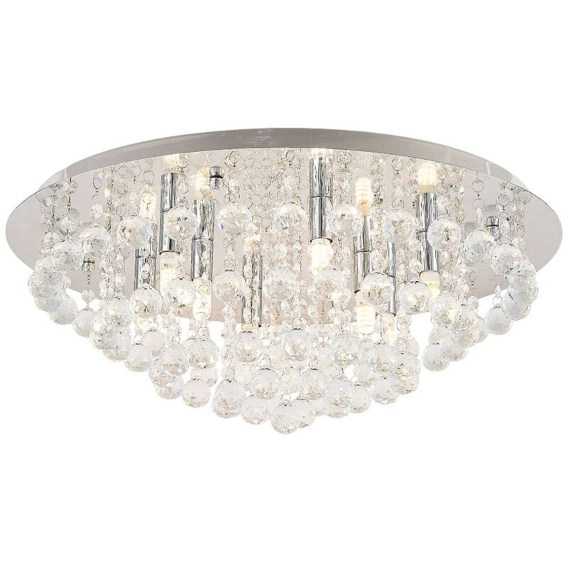 Lindby - Ceiling Lightdimmable 'Antonino' made of Crystal for Living Room & Dining Room