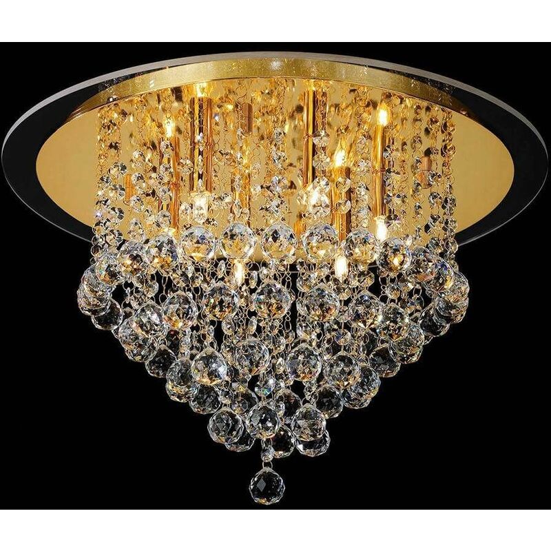 Ceiling light Atla 6 Bulbs gold / crystal