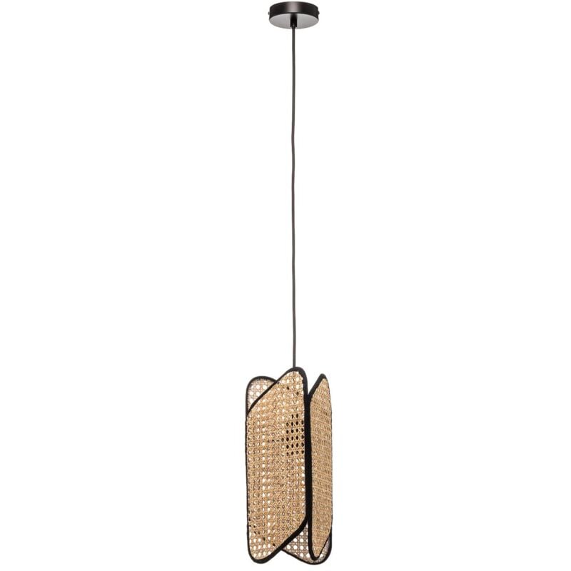Lucande - Ceiling Light Bassiola dimmable (design) in Brown made of Wood for e.g. Living Room & Dining Room (1 light source, E27) from black, light
