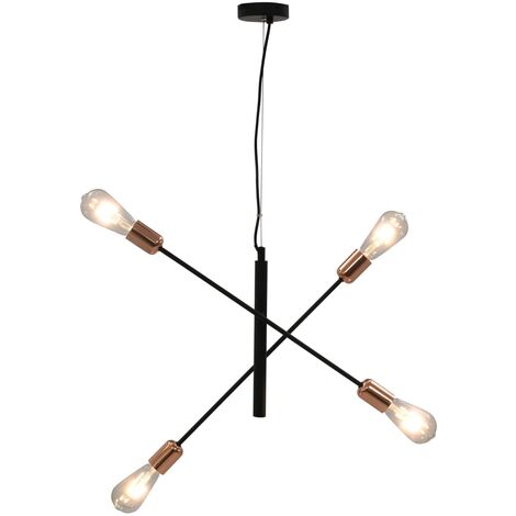 Ceiling Light Black and Copper E27