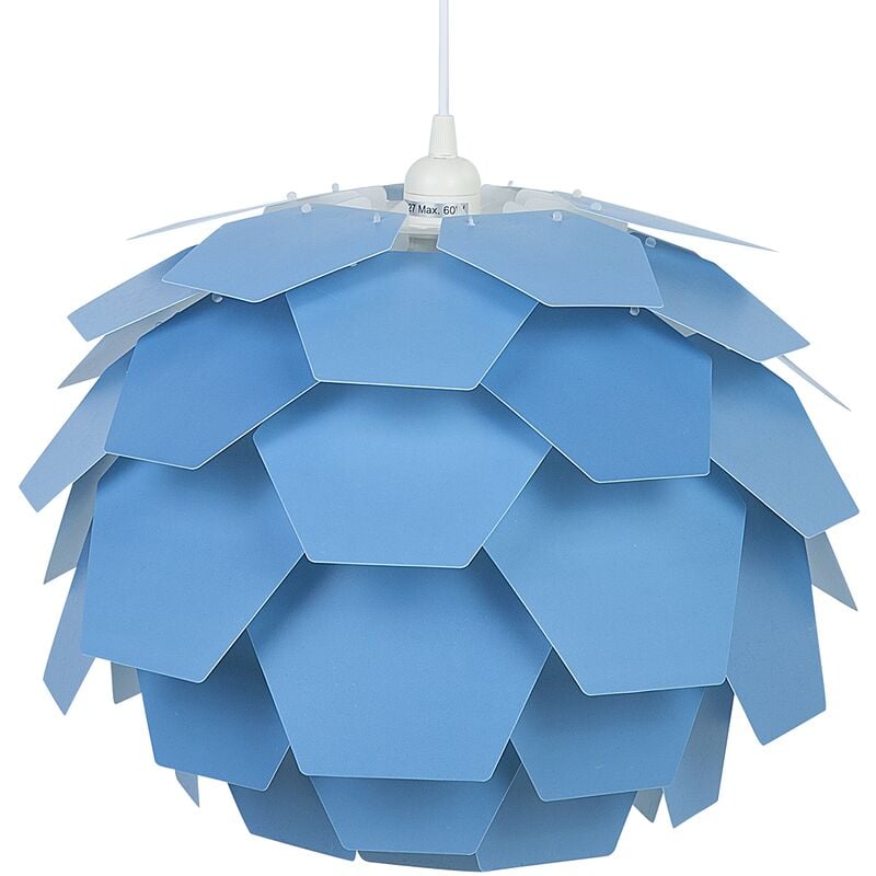 Beliani - Modern Ceiling Pendant Light Blue Geometric Shade Flower Design Small Segre