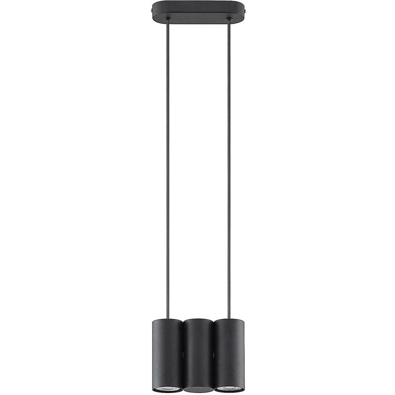 Lucande - Ceiling Light Cesur dimmable (modern) in Black made of Metal for e.g. Living Room & Dining Room (3 light sources, GU10) from sand black