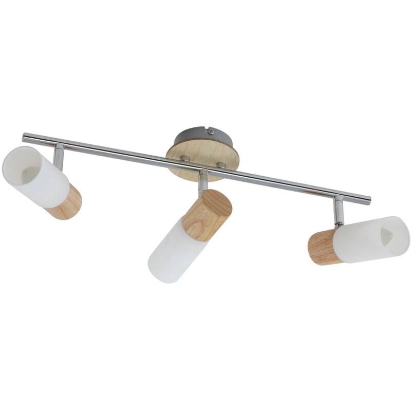 Ceiling Light Christoph dimmable) in Brown made of Wood for e.g. Bedroom (3 light sources, E14) from Lindby white, light wood