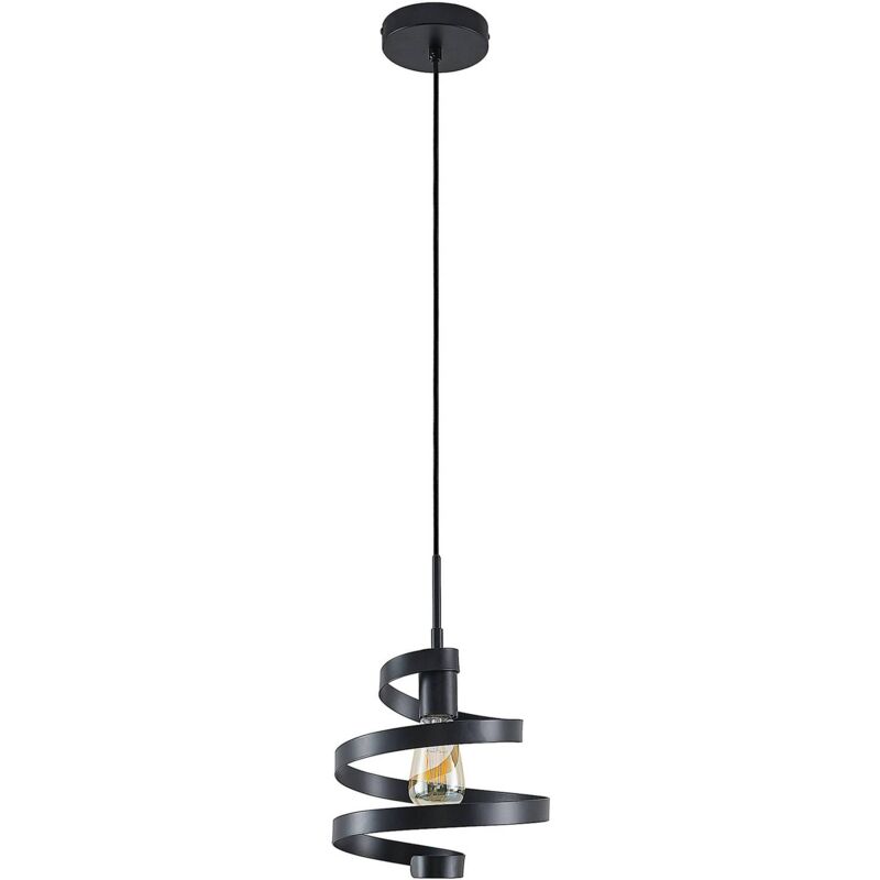 Lindby - Ceiling Light Colten dimmable (design) in Black made of Metal for e.g. Living Room & Dining Room (1 light source, E27) from matt black