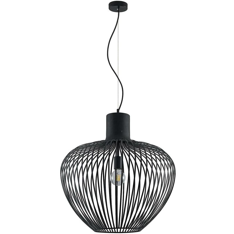 Ceiling Light Deandre dimmable (modern) in Black made of Metal for e.g. Living Room & Dining Room (1 light source, E27) from Lindby sand black