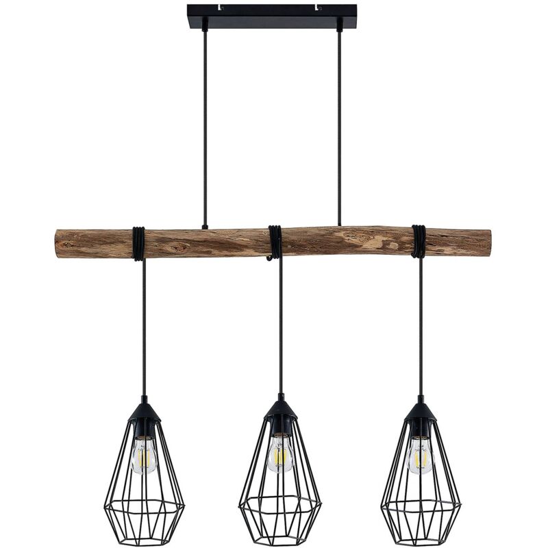 Ceiling Lightdimmable 'Eldarion' made of Wood for Living Room & Dining Room