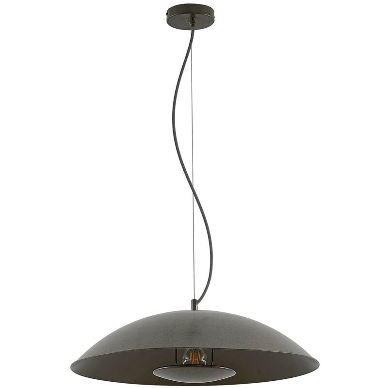 Ceiling Light Emilienne dimmable (modern) in Silver made of Metal for e.g. Living Room & Dining Room (1 light source, E27) from Lindby dark grey