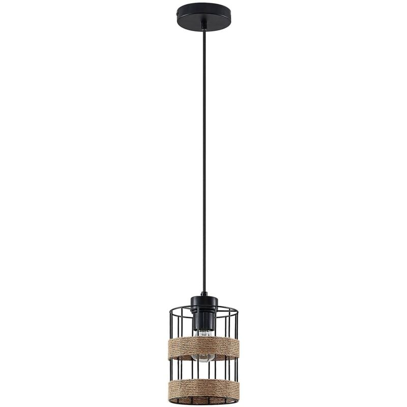 Lindby - Ceiling Light Espinia dimmable (modern) in Black made of Metal for e.g. Living Room & Dining Room (1 light source, E27) from black, beige