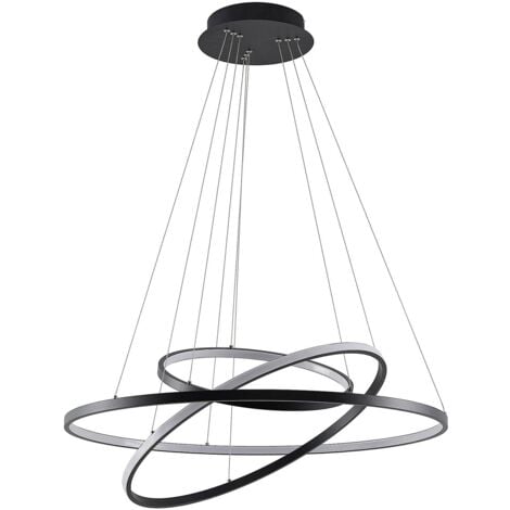 Ceiling Light Filippa dimmable (modern) in Black made of Metal for e.g. Living Room & Dining Room (1 light source,) from Lucande