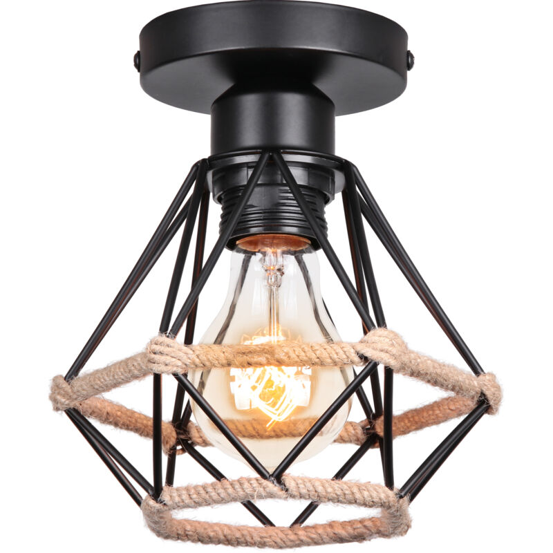 Image of Ceiling Light Fitting Vintage Black Metal&hellip;