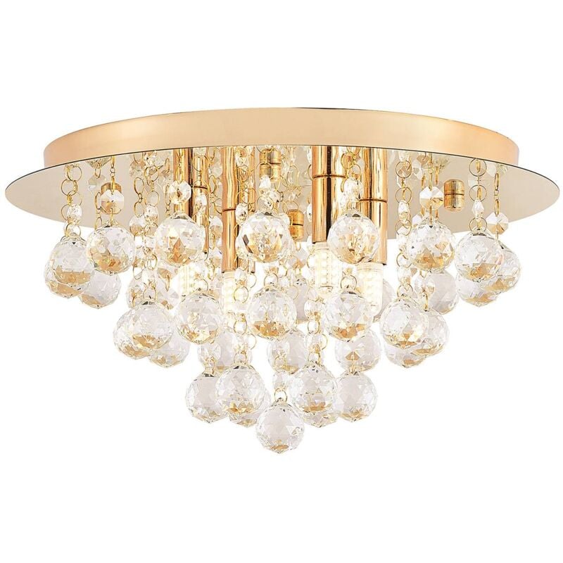 Lindby - Ceiling Lightdimmable 'Gillion' made of Crystal for Living Room & Dining Room