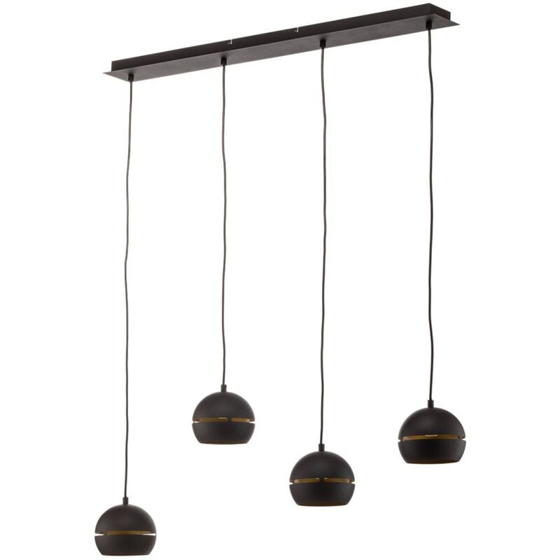 Ceiling Light Godwin dimmable (modern) in Black made of Metal for e.g. Living Room & Dining Room (4 light sources, E14) from Lindby black, gold