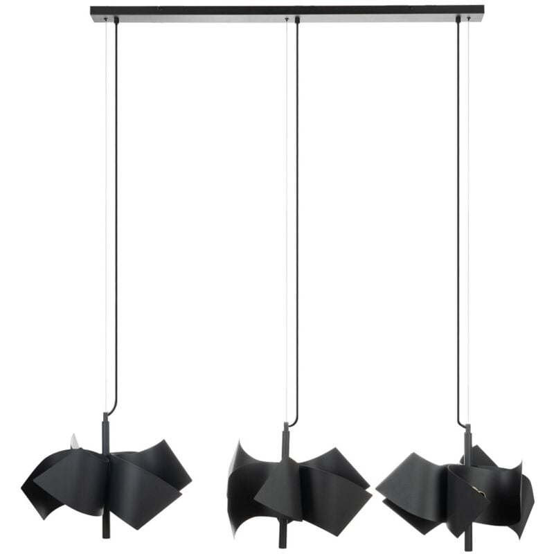 Lucande - Ceiling Light Imron dimmable (design) in Black made of Metal for e.g. Living Room & Dining Room (3 light sources, E14) from sand black