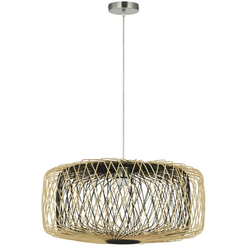Ceiling Light Jagna dimmable) in Brown for e.g. Living Room & Dining Room (1 light source, E27) from Lindby light wood, black