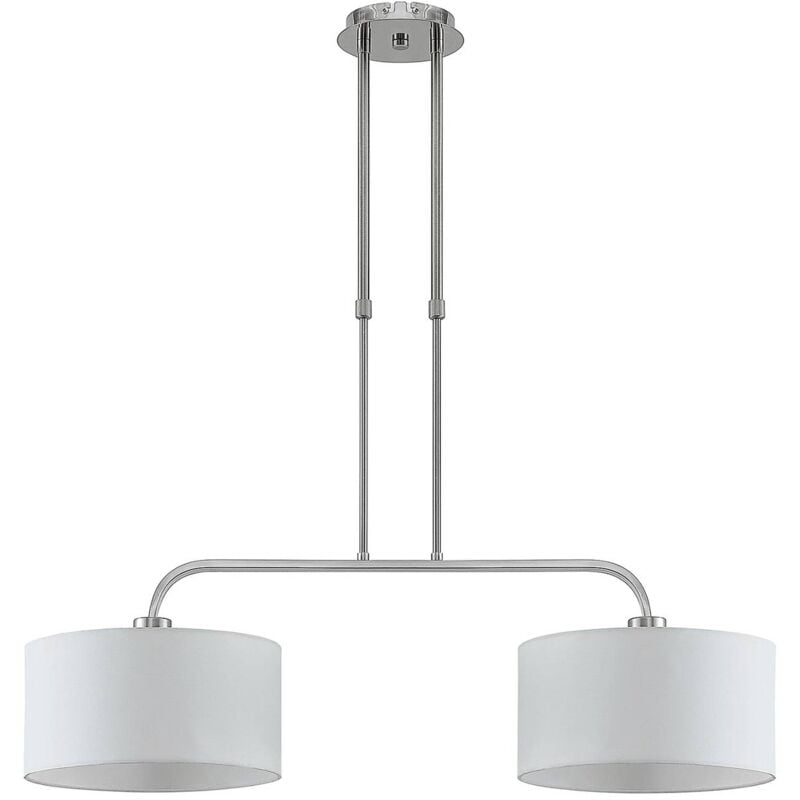 Ceiling Light Jevanna dimmable (modern) in Silver made of Metal for e.g. Living Room & Dining Room (2 light sources, E27) from Lindby - satin nickel,