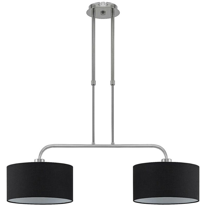Ceiling Light Jevanna dimmable (modern) in Silver made of Metal for e.g. Living Room & Dining Room (2 light sources, E27) from Lindby satin nickel,