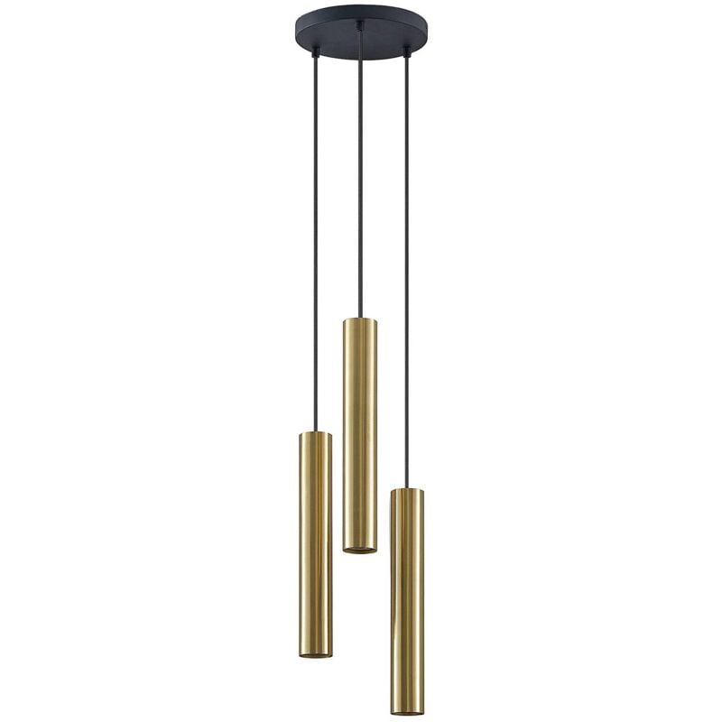 Ceiling Light Joffrey dimmable (modern) in Black made of Metal for e.g. Living Room & Dining Room (3 light sources, GU10) from Lindby black sand,