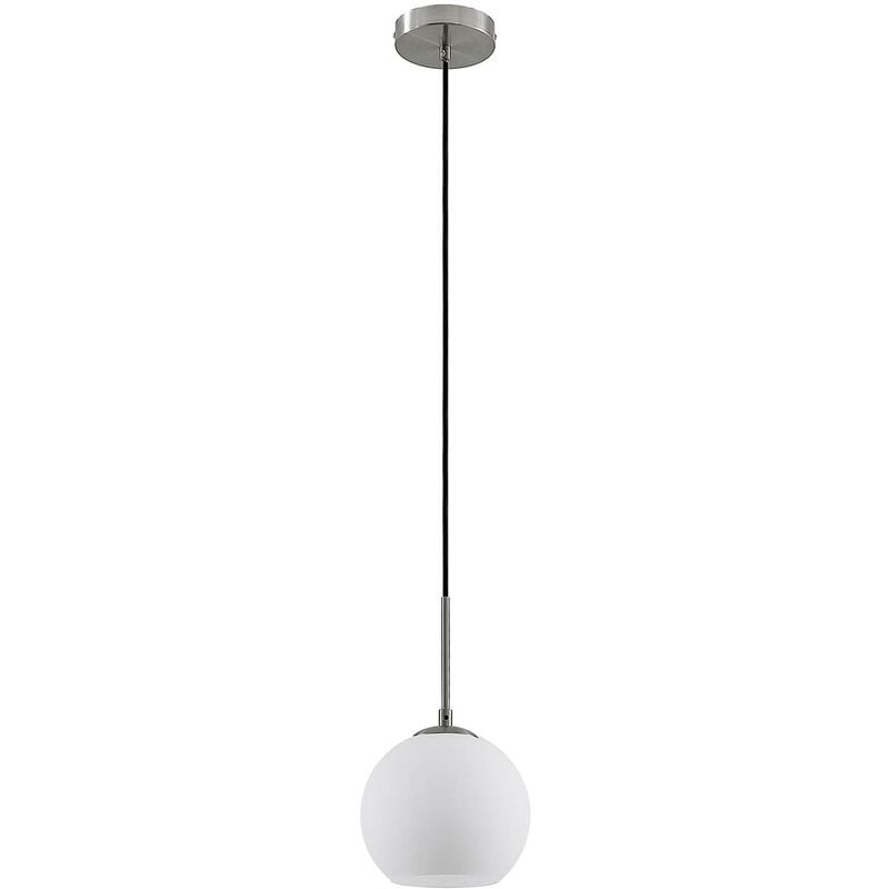Lindby - Ceiling Light Jurian dimmable (modern) in White made of Metal for e.g. Living Room & Dining Room (1 light source, E27) from nickel, matt opal