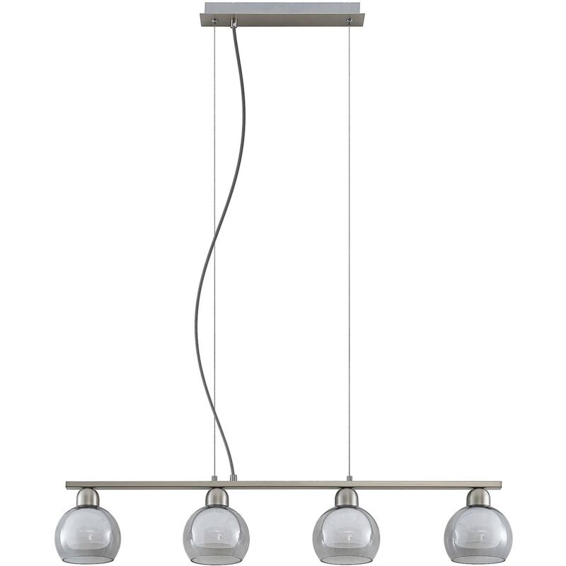 Ceiling Light Kaiya dimmable (modern) in Silver made of Metal for e.g. Living Room & Dining Room (4 light sources, E14) from Lucande - nickel, white,
