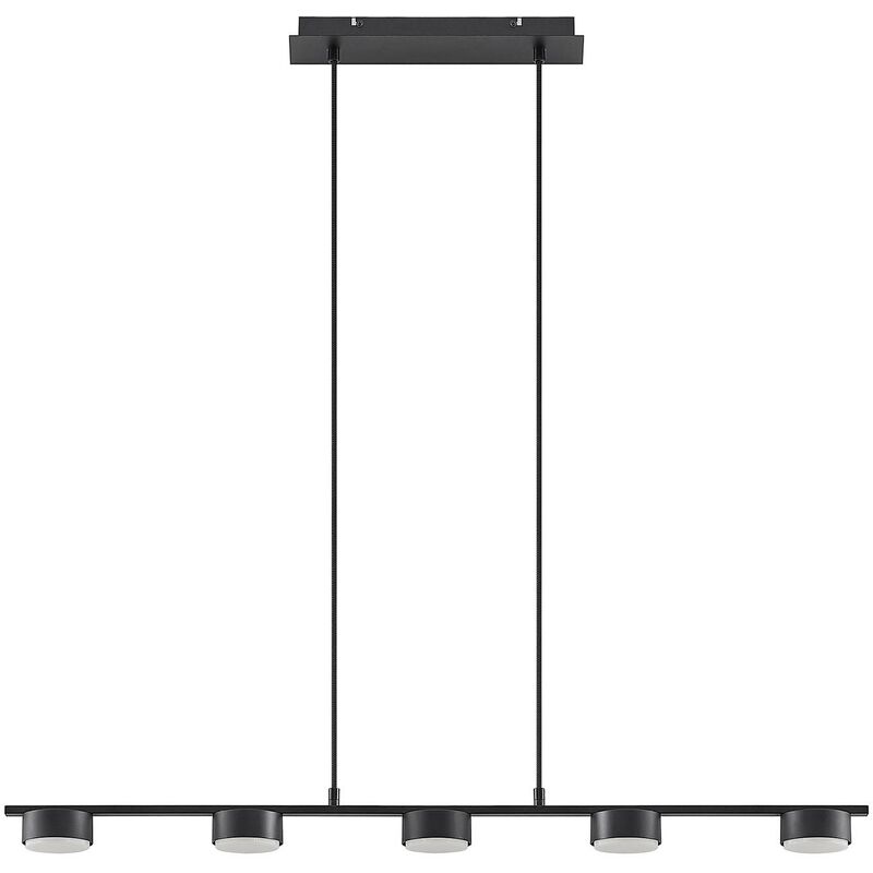Lindby - Ceiling Light Kaylou (modern) in Black made of Metal for e.g. Living Room & Dining Room (5 light sources, GX53) from matt black
