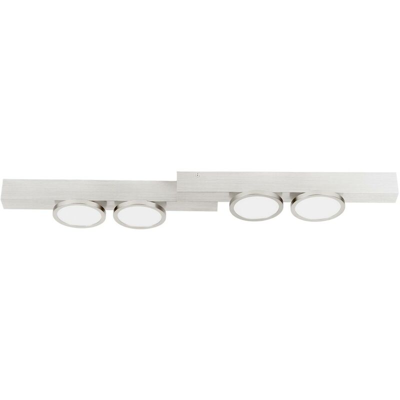 Lucande - Ceiling Light Kellino (modern) in Silver made of Metal for e.g. Living Room & Dining Room (4 light sources, GU10) from nickel