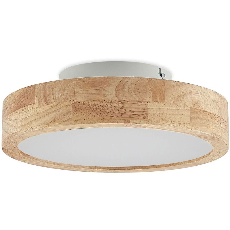 Ceiling Light Lanira dimmable (modern) in Brown made of Wood for e.g. Living Room & Dining Room (1 light source,) from Lindby light wood, white