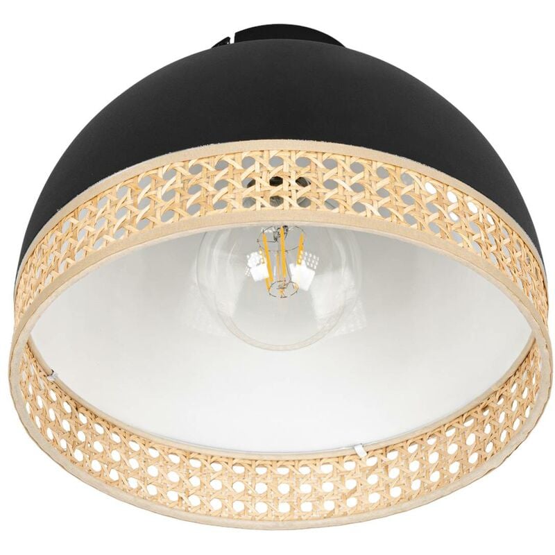 Lindby - Ceiling Light Lonnaris dimmable (vintage, antique) in Black made of Metal for e.g. Living Room & Dining Room (1 light source, E27) from