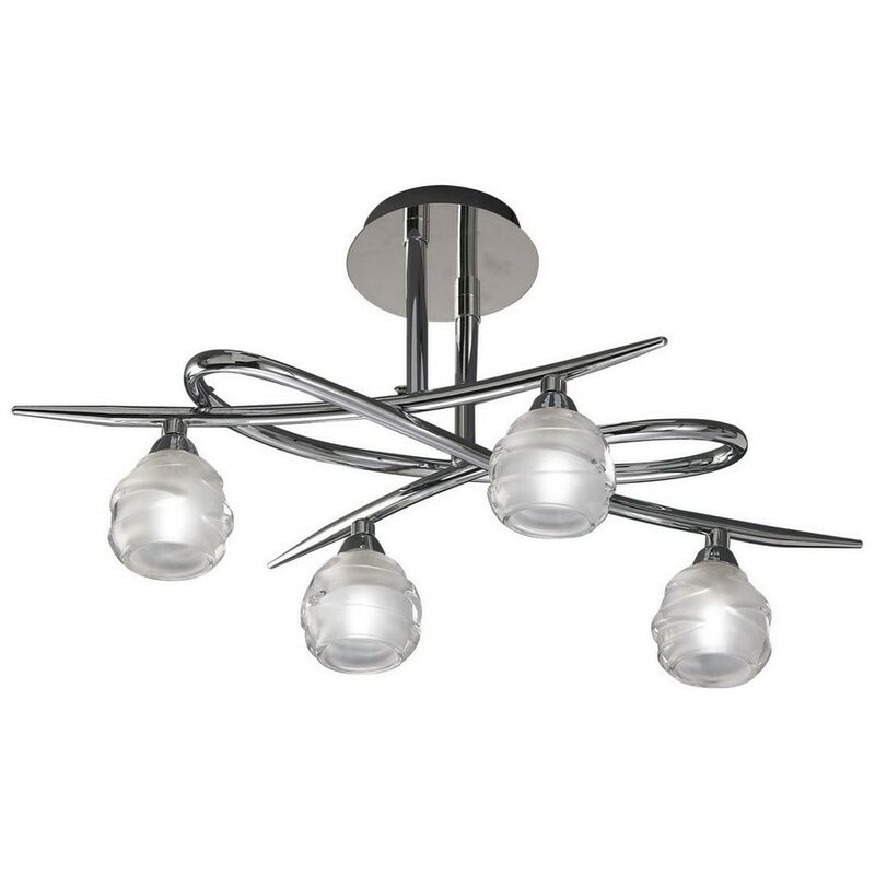 Inspired Mantra - Loop - Ceiling 4 Light G9 eco, Polished Chrome