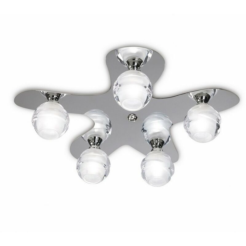 Inspired Mantra - Loop - Ceiling 5 Light G9 eco, Polished Chrome