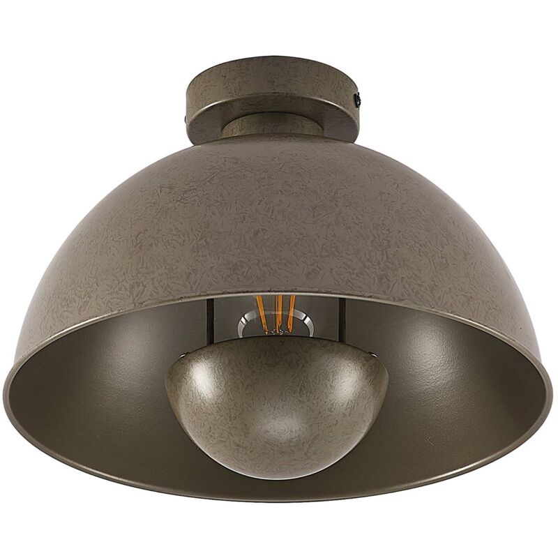 Lindby - Ceiling Light Lya dimmable (modern) in Silver made of Metal for e.g. Living Room & Dining Room (1 light source, E27) from dark grey