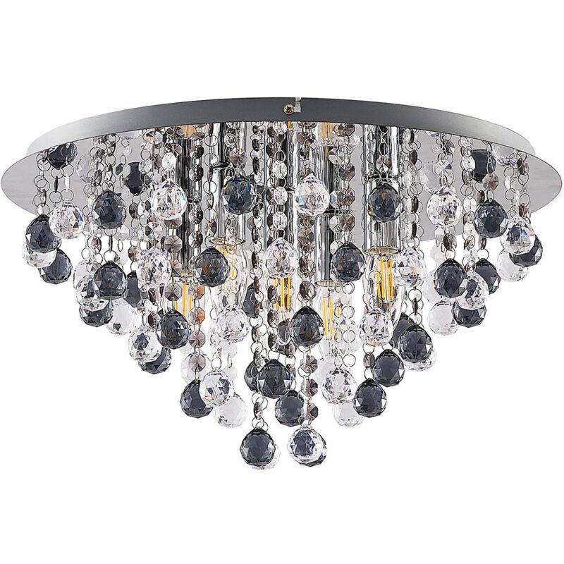Lindby - Ceiling Light Maram dimmable (modern) in Clear made of Plastic for e.g. Living Room & Dining Room (5 light sources, E14) from clear, smoke